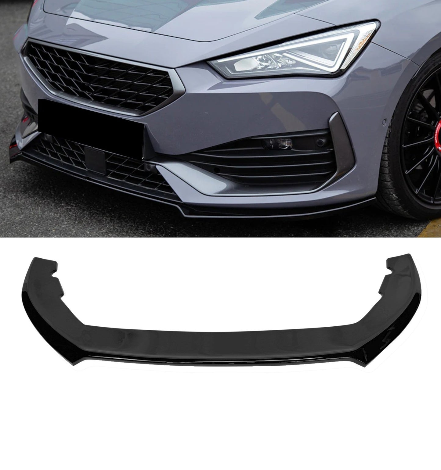 💕SPLITTER  CUPRA LEON MK1 2020-2024 NERO LUCIDO 💕