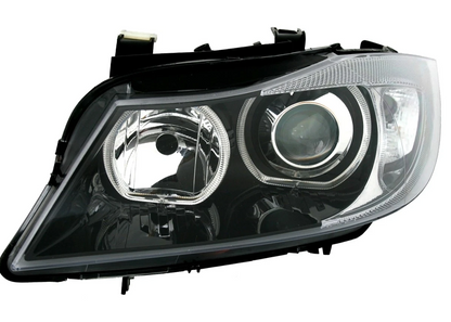 ART.6378  FARI ANTERIORI BMW Serie 3 E90 E91 2005-2008 NERI Angel Eyes