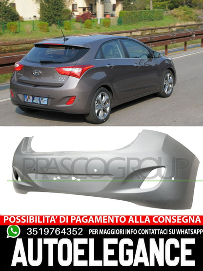 Paraurti Prasco Posteriore NO PRIMER CON FORI PDC Per Hyundai I30 86610A6010