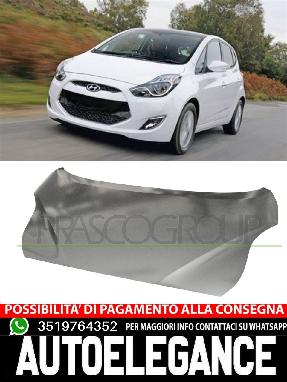 Cofano anteriore Prasco per HYUNDAI ix20  66400-1K000