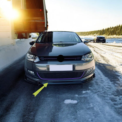 😍Labbro anteriore Estensione Spoiler per VW Polo 6R 6C Facelift 09-17 Nero😍