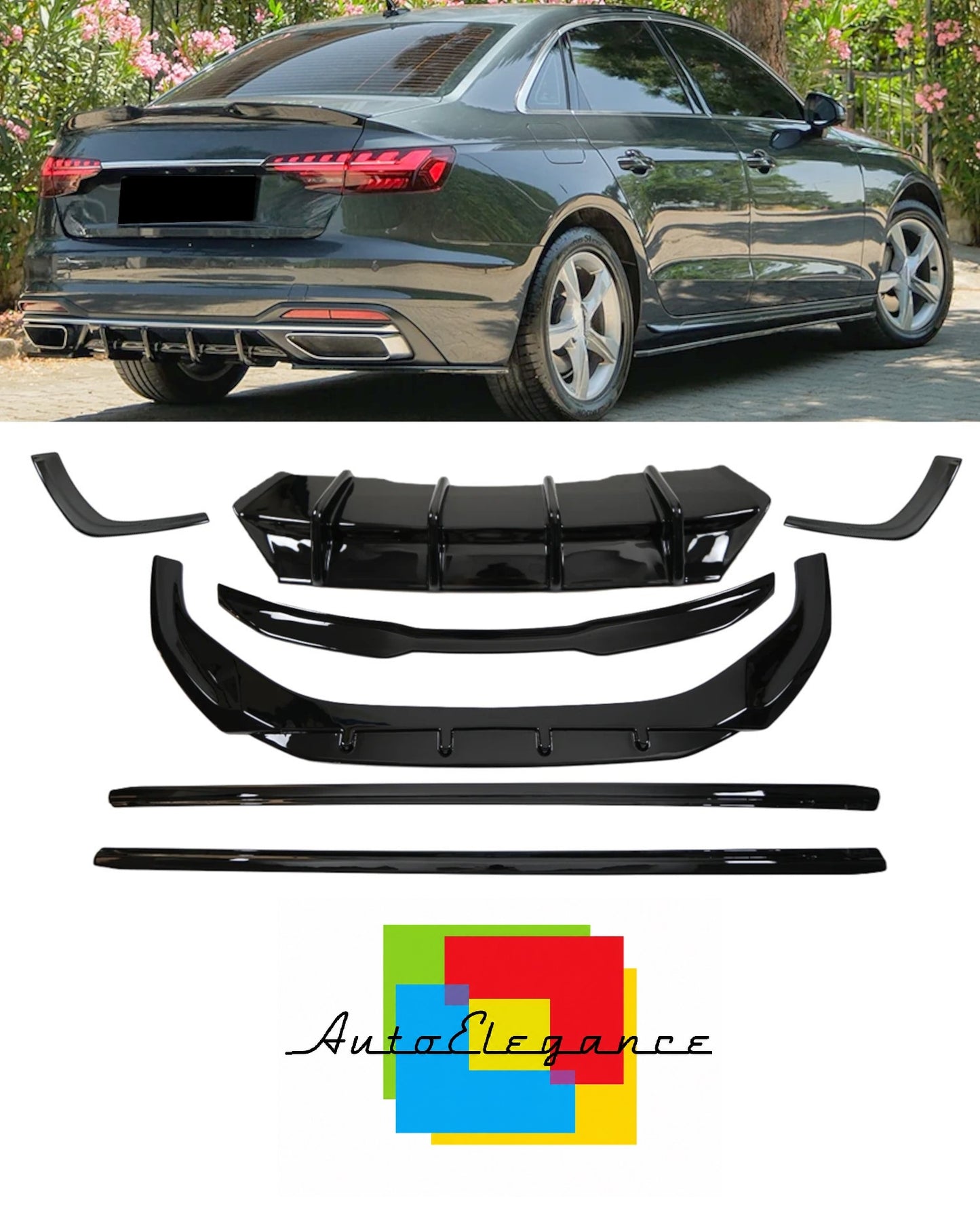 💕BODYKIT  AUDI A4 B9 2019-2024  NERO LUCIDO 💕 (Copia)