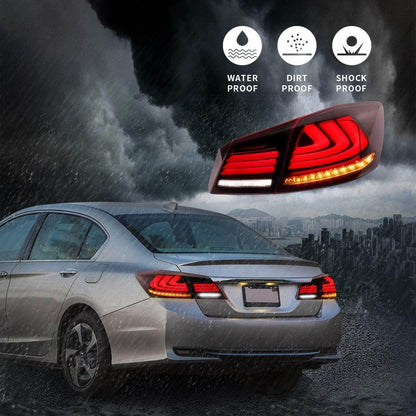Fanali posteriori sequenziali Full LED per Honda Accord 2013-2015 ABS PMMA GLASS Materiale