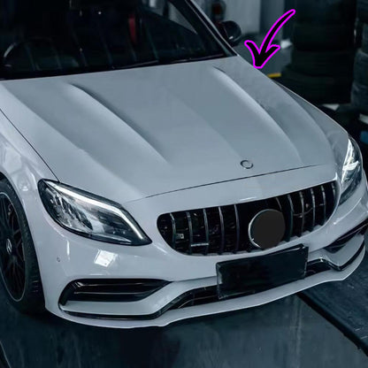 🔥Cofano motore in alluminio C63 AMG Look per Mercedes Classe C (W205) 🔥