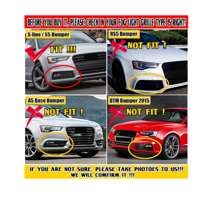 ART.7580 GRIGLIE FENDINEBBIA Audi A5 S-Line S5 2013- 2017
