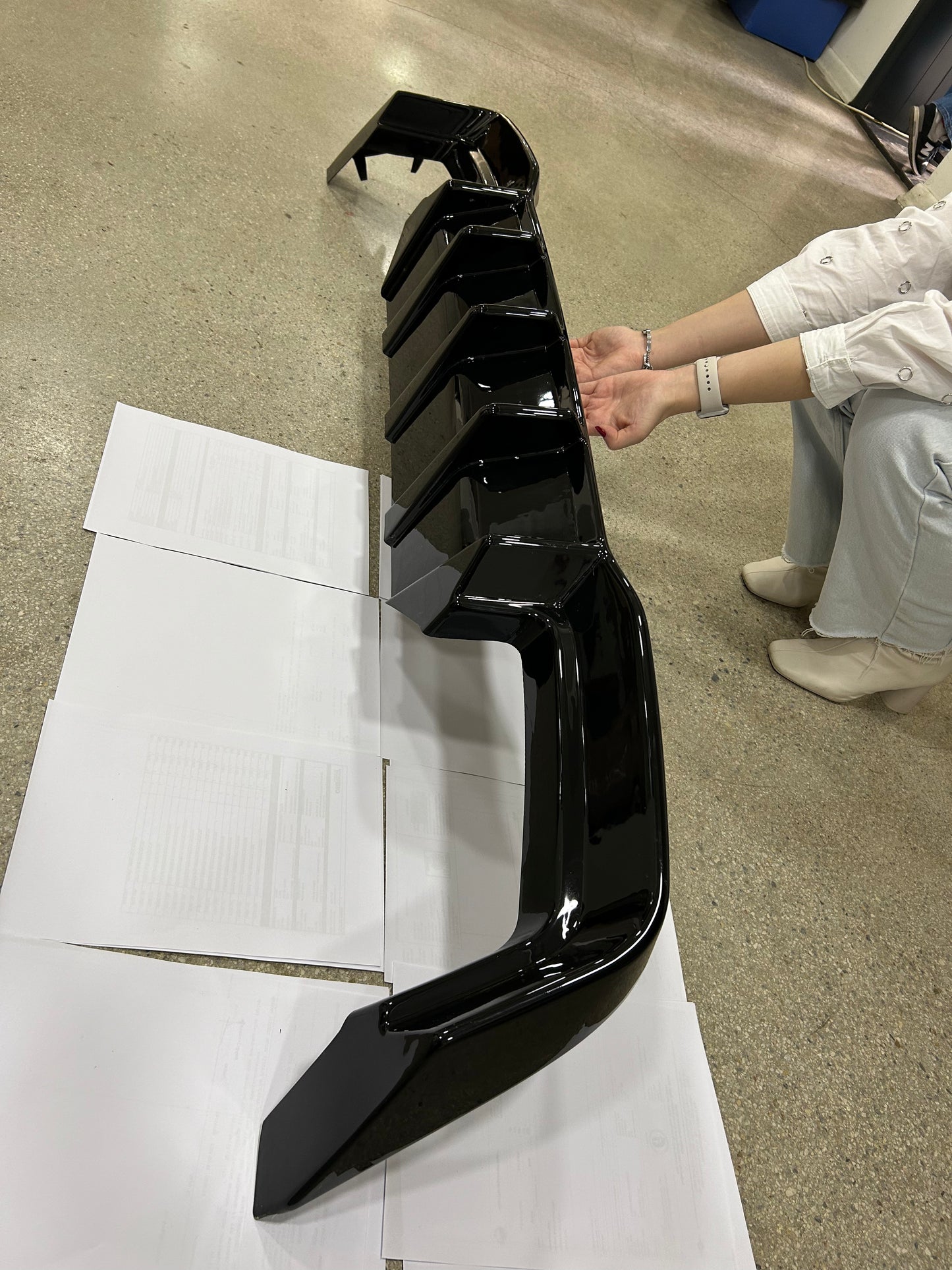 ☀️Diffusore nero lucido posteriore adatto per VW Volkswagen MK8 R 2020+☀️