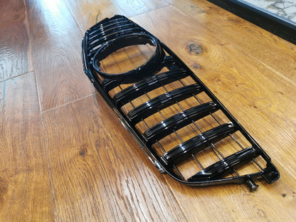 GRIGLIA ADATTA PER MERCEDES CLASSE C W204 C204 2007-2014 LOOK AMG GT NERO LUCIDO