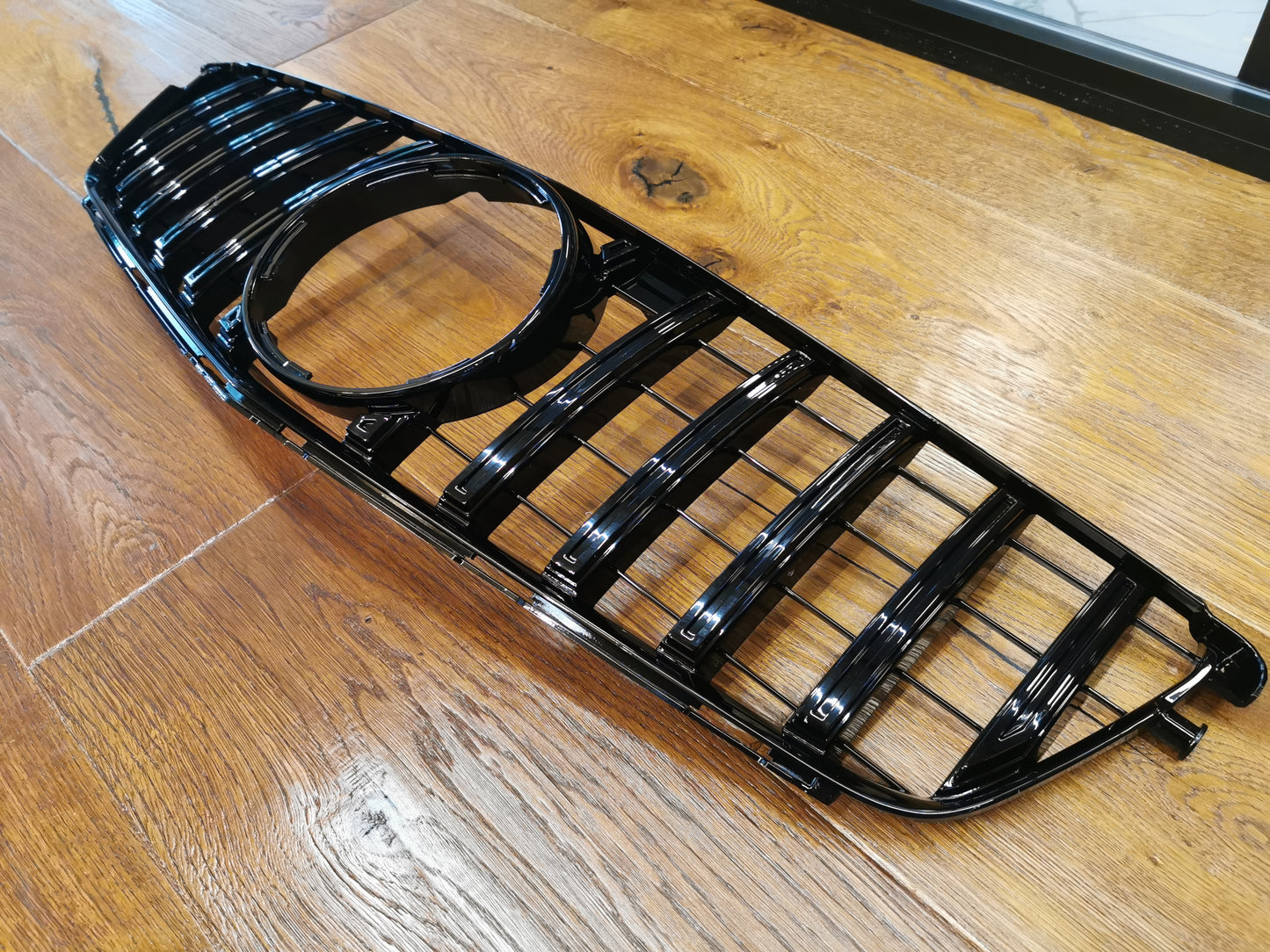 GRIGLIA ADATTA PER MERCEDES CLASSE C W204 C204 2007-2014 LOOK AMG GT NERO LUCIDO