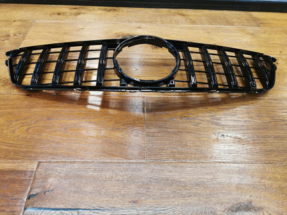 GRIGLIA ADATTA PER MERCEDES CLASSE C W204 C204 2007-2014 LOOK AMG GT NERO LUCIDO