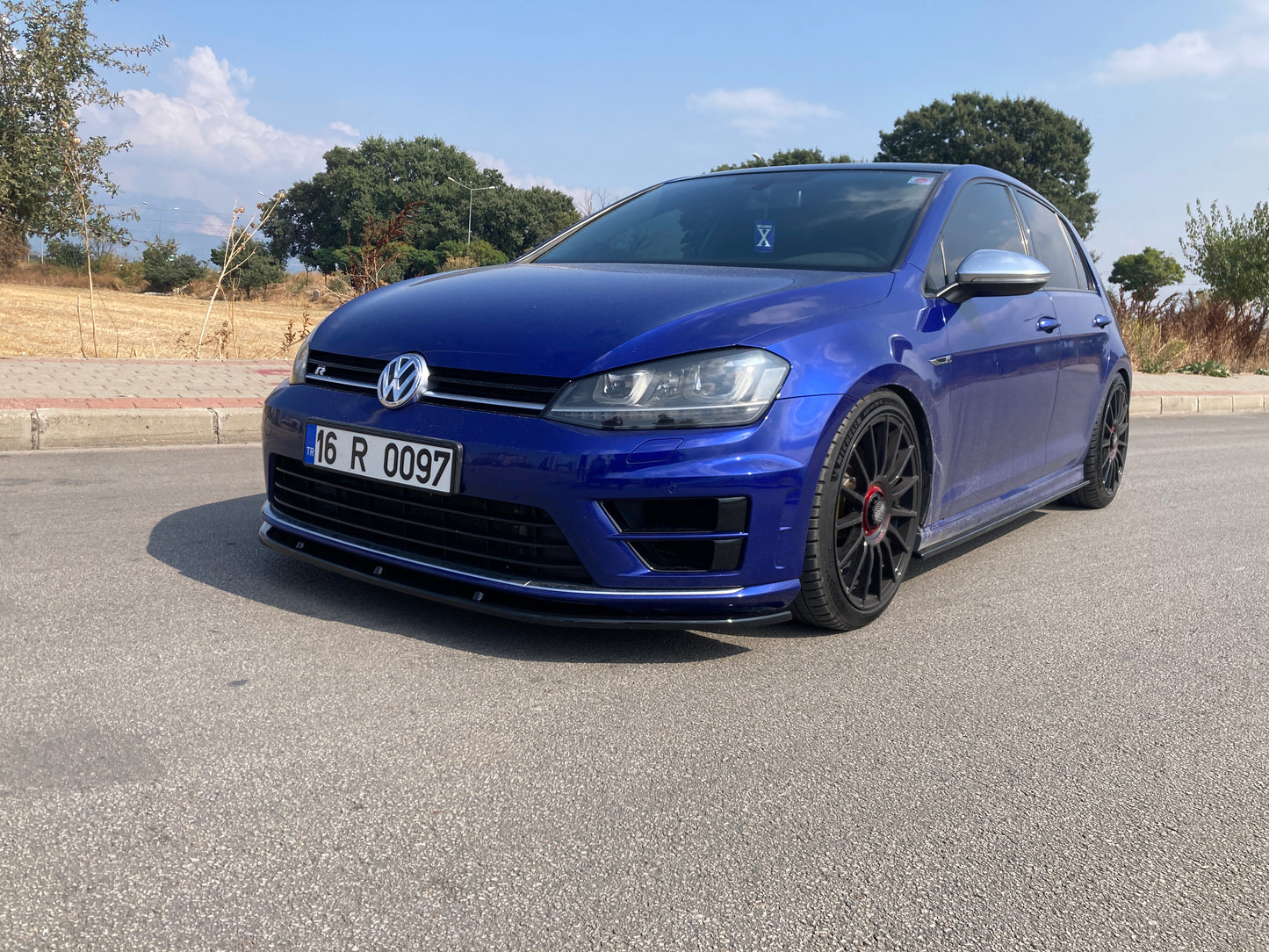 Splitter Anteriore VW VOLKSWAGEN Golf MK 7 R / R Line 2013-2016 Versione 2 Con ABE TÜV