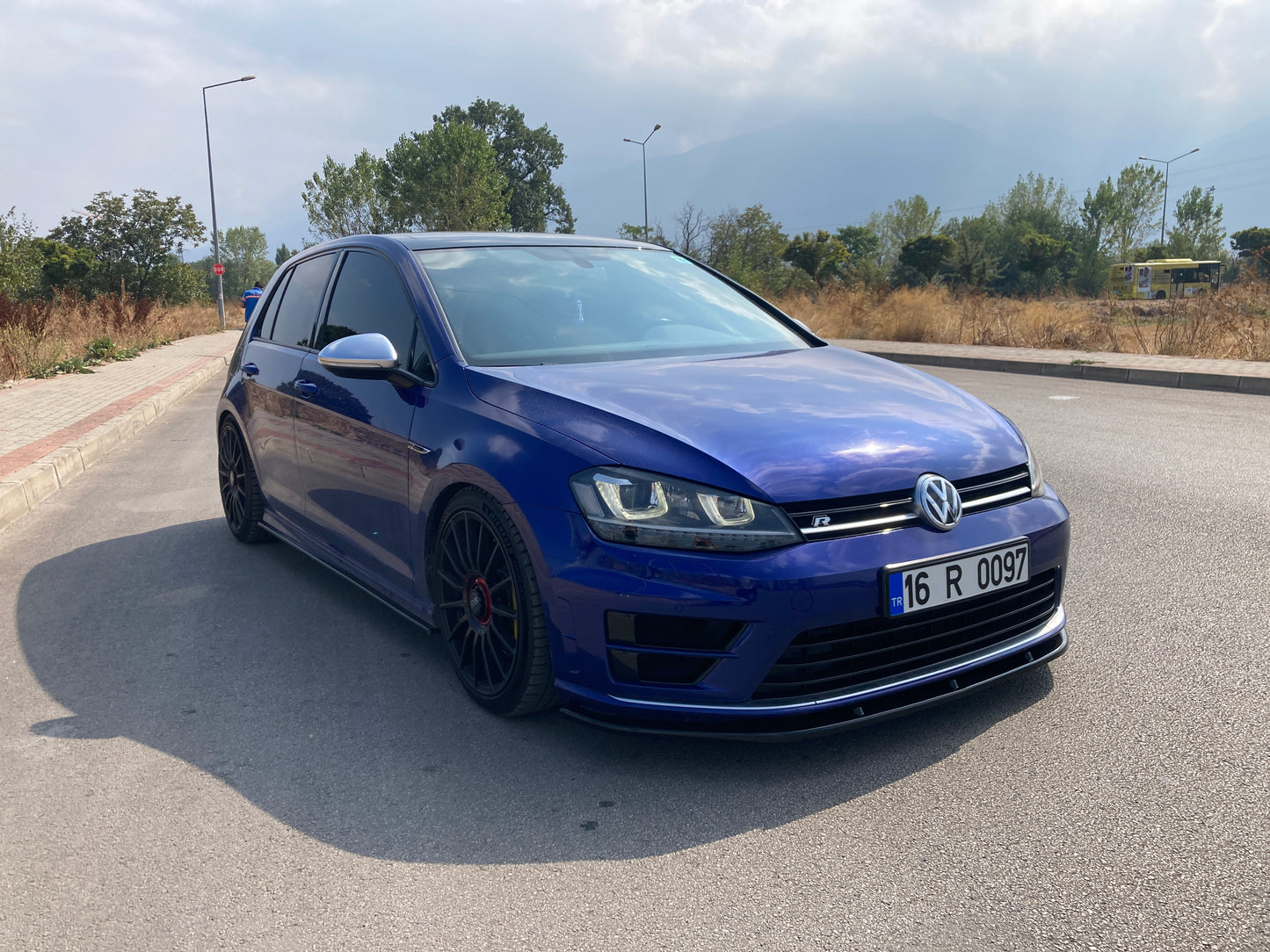 Splitter Anteriore VW VOLKSWAGEN Golf MK 7 R / R Line 2013-2016 Versione 2 Con ABE TÜV