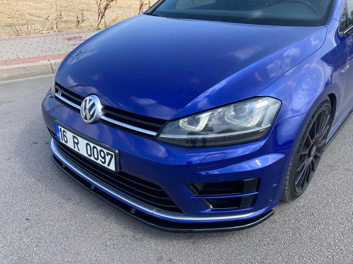 Splitter Anteriore VW VOLKSWAGEN Golf MK 7 R / R Line 2013-2016 Versione 2 Con ABE TÜV