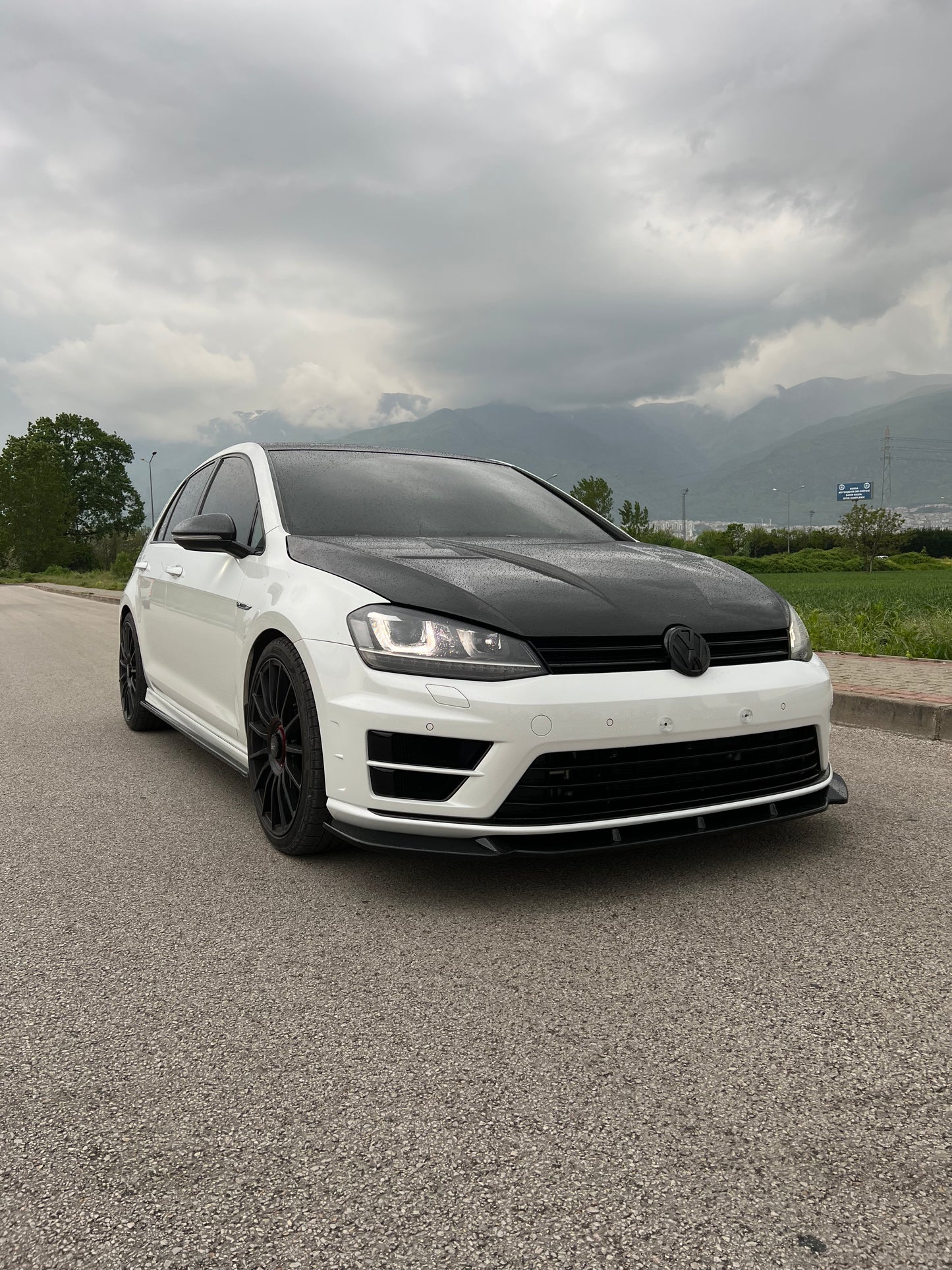 Splitter Anteriore VW VOLKSWAGEN Golf MK 7 R 2013-2016 Versione 2 Con ABE TÜV