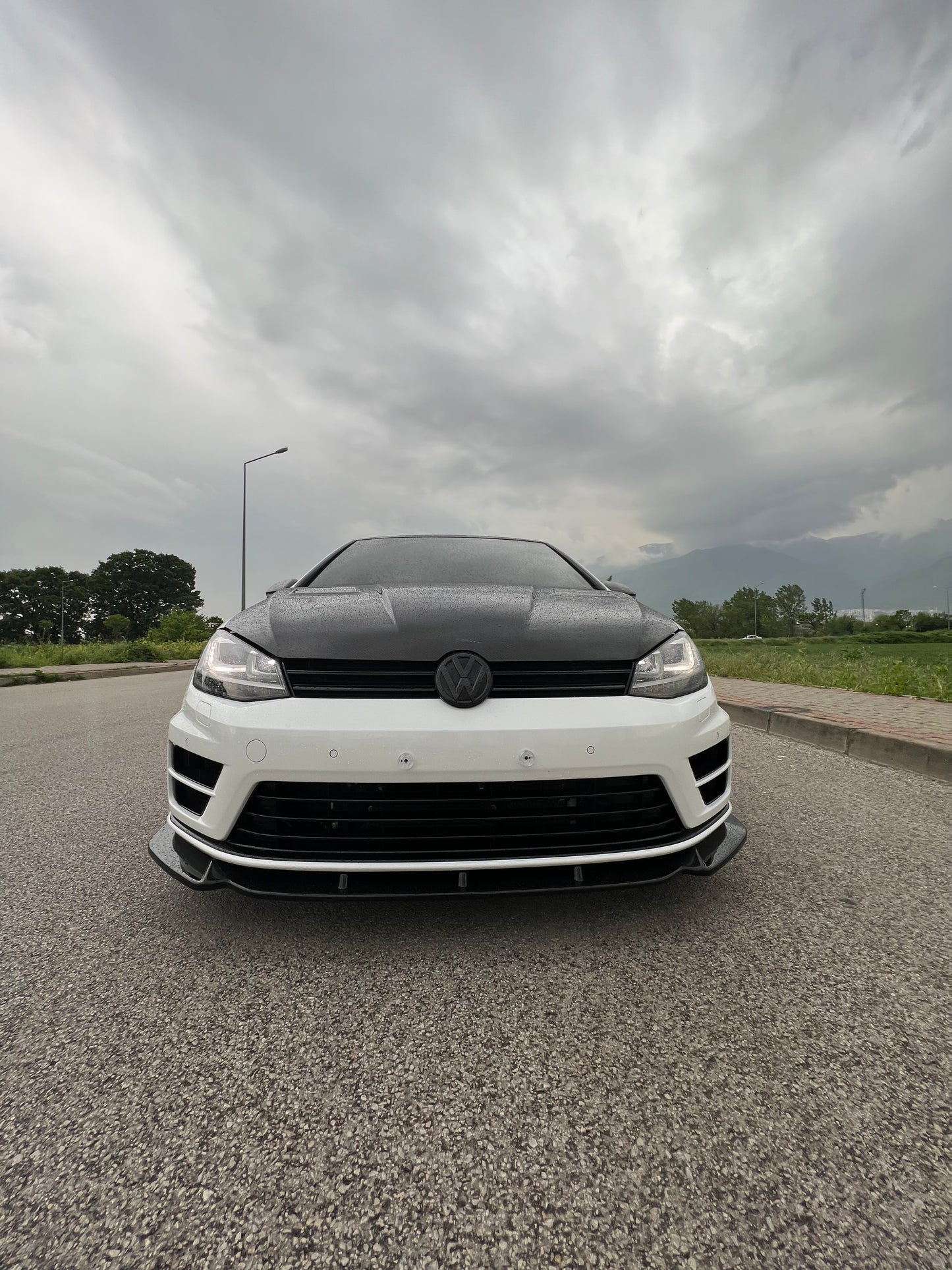 Splitter Anteriore VW VOLKSWAGEN Golf MK 7 R 2013-2016 Versione 2 Con ABE TÜV