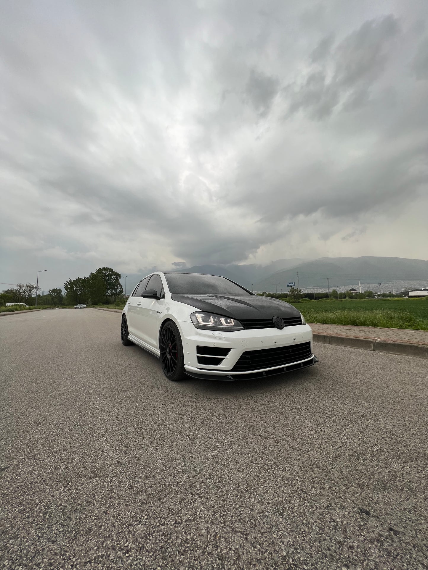 Splitter Anteriore VW VOLKSWAGEN Golf MK 7 R 2013-2016 Versione 2 Con ABE TÜV