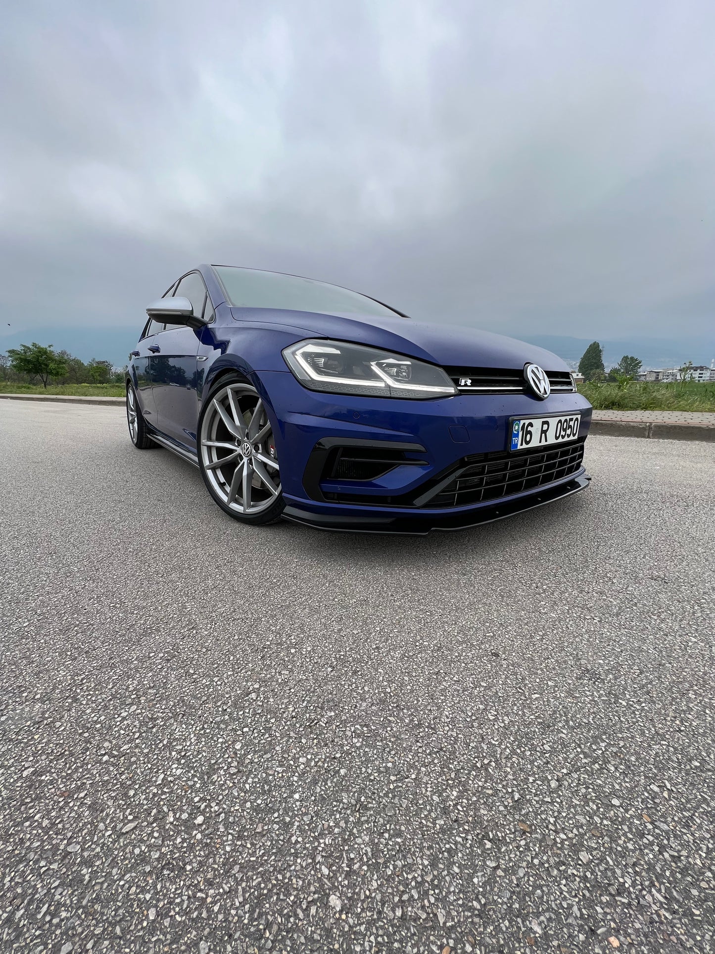 Splitter Anteriore VW VOLKSWAGEN Golf MK 7.5 R 2017-2020 Versione 3 Con ABE TÜV