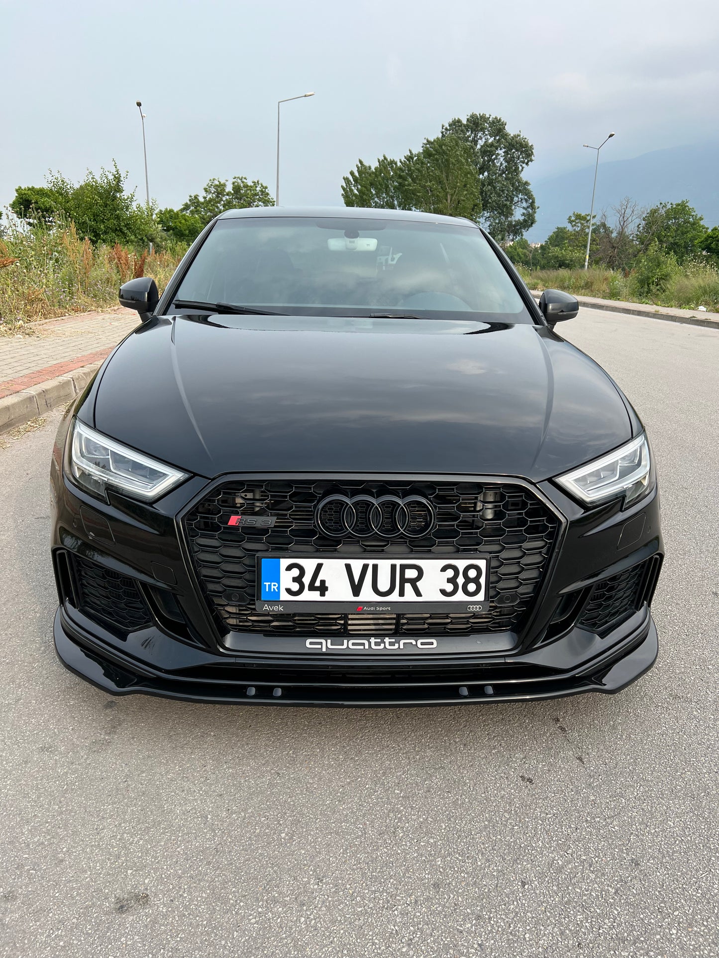 Splitter Anteriore AUDI RS3 8V Facelift Sportback 2017-2019 Versione 3