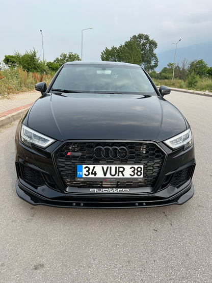Splitter Anteriore AUDI RS3 8V Facelift Sportback 2017-2019 Versione 3