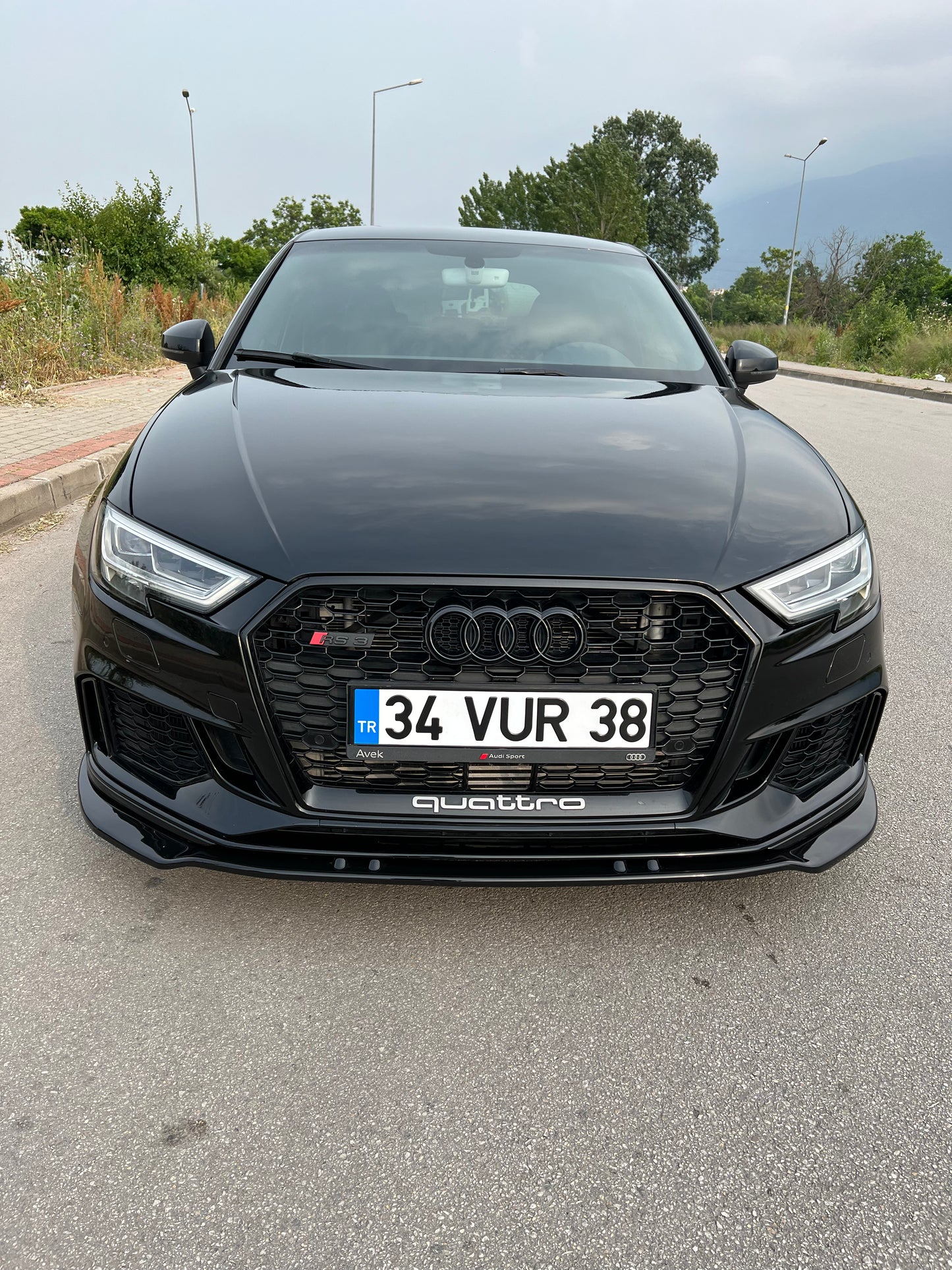 Splitter Anteriore AUDI RS3 8V Facelift Sportback 2017-2019 Versione 3