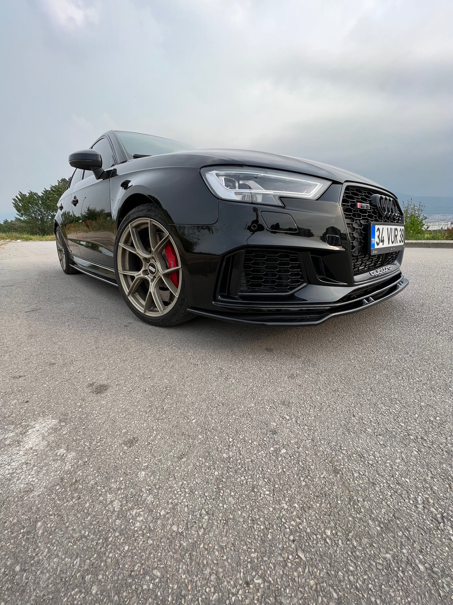 Splitter Anteriore AUDI RS3 8V Facelift Sportback 2017-2019 Versione 3