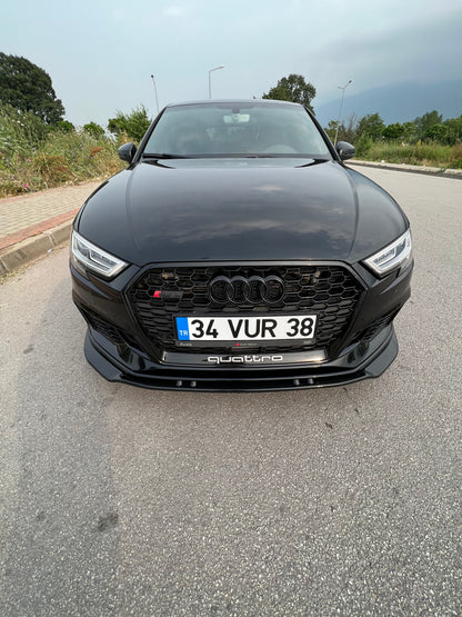 Splitter Anteriore AUDI RS3 8V Facelift Sportback 2017-2019 Versione 3