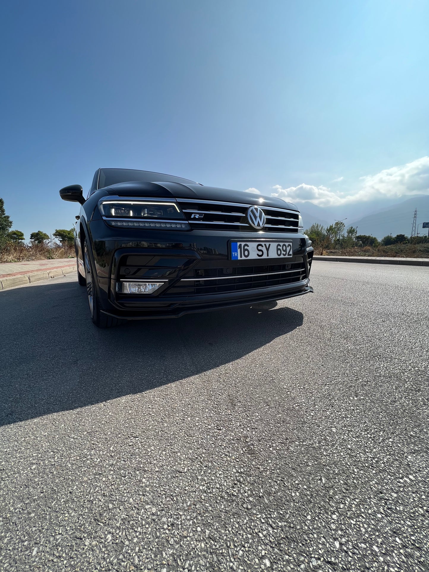 Splitter Anteriore VOLKSWAGEN Tiguan MK2 R-Line 2015-2020 Con ABE TÜV