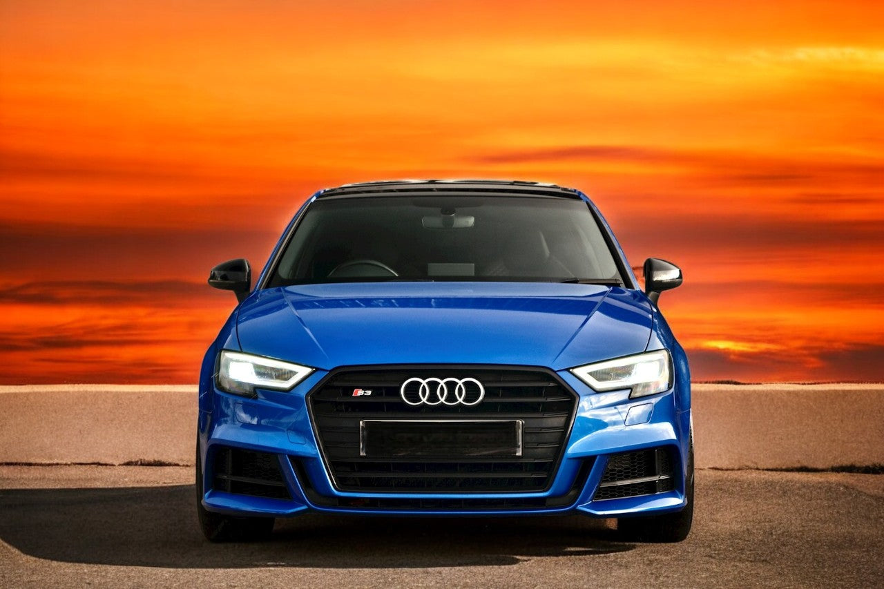 ⭐GRIGLIA ANTERIORE ADATTO PER  AUDI A3 S3 8V 2016-2019 PROFILE NERO⭐