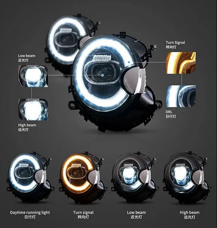 ART.7509 FARI ANTERIORI MINI COOPER  R56 R57 R58 R59 P2007–2013