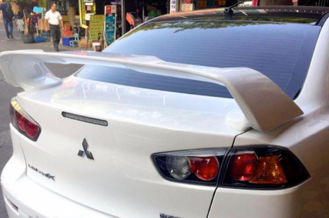 💕 SPOILER POSTERIORE ADATTO PER MITSUBISHI i LANCER MK8 SEDAN NERO 💕