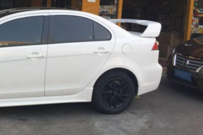 💕 SPOILER POSTERIORE ADATTO PER MITSUBISHI i LANCER MK8 SEDAN NERO 💕