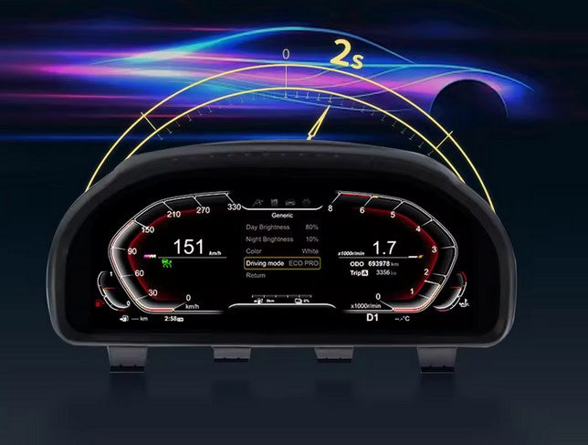 💫ART.3392 Pannello cruscotto LCD automatico BMW Serie 3/4 F30 31 32 33 36 ++💫