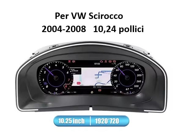 💫ART.3424 Cockpit virtuale digitale LCD per VW Scirocco 2004-2016💫
