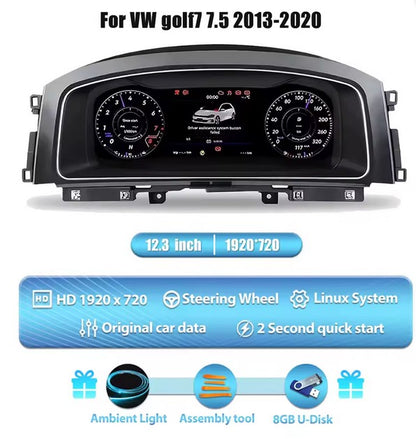 💫ART.3426 Cockpit virtuale digitale LCD per VW golf7 7.5 2013-2020💫