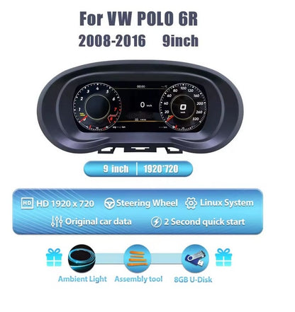 💫ART.3428 Cockpit virtuale digitale Vento per VW Polo 6R 08-16💫