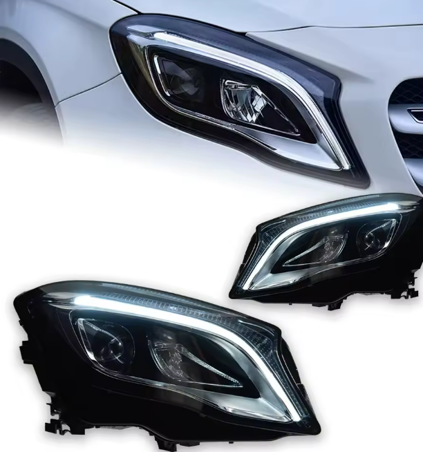 Car Styling For Benz GLA X156 Headlights 2015-2019 GLA 200 LED Headlight DRL LED Projector Lens GLA300 Automotive Accessories