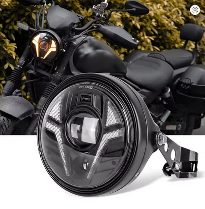 💫ART.4469 Faro Rotondo LED adatti alla maggior parte delle Motociclette💫