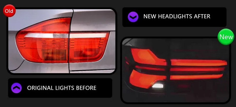 💫ART.5185 Fari Diurne Posteriori LED per BMW X5 E70 2007-2013💫
