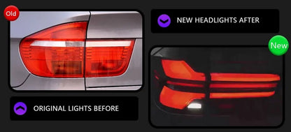 💫ART.5185 Fari Diurne Posteriori LED per BMW X5 E70 2007-2013💫