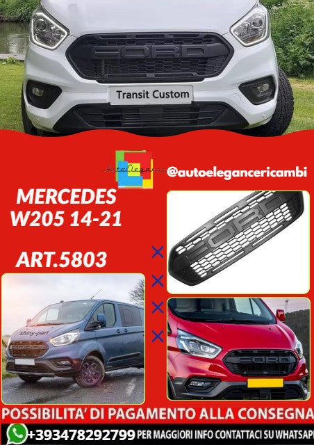 💕ART.5803 GRGLIA NERA ADATTA PER FORD TRANSIT COSTUM 2018-2023 RAPTOR LOOK💕
