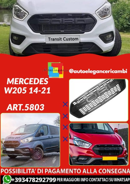 💕ART.5803 GRGLIA NERA ADATTA PER FORD TRANSIT COSTUM 2018-2023 RAPTOR LOOK💕