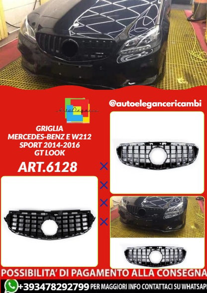 💕ART.6128 GRIGLIA NERA ADATTA PER MERCEDES CLASSE E W212 2014-2016 GT LOOK💕