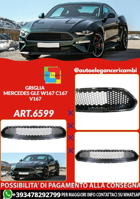 💕ART.6598 GRIGLIA NERA ADATTA PER FORD MUSTANG 2018-2022💕