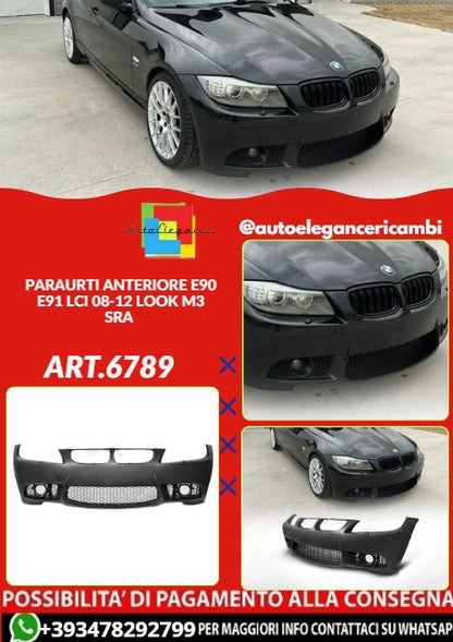 💕ART.6789 PARAURTI ANTERIORE ADATTO PER BMW E90 E91 08-12 LOOK M3 SRA💕