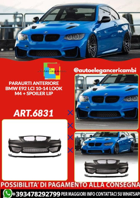 💕ART.6831 PARAURTI ANTERIORE ADATTO PER BMW E92 LCI 10-14 LOOK M4💕