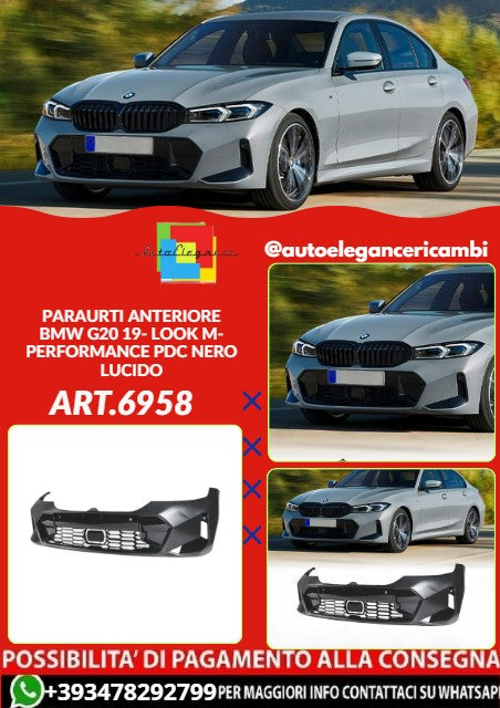 💕ART.6958 PARAURTI ANTERIORE ADATTO PER BMW G20 23- LOOK M PDC💕