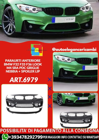 💕ART.6979 PARAURTI ANTERIORE ADATTO PER BMW 32 F33 F36 LOOK M4 SRA💕