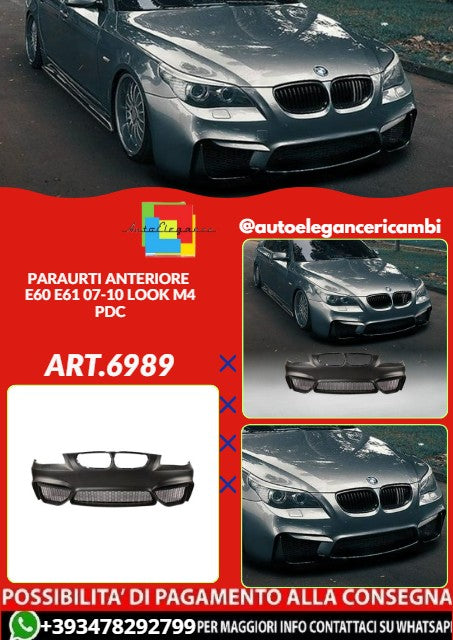 💕ART.6985 PARAURTI ANTERIORE ADATTO PER E60 E61 07-10 LOOK M4 PDC💕