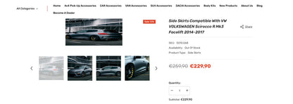 💫ART.7355 Bodykit per VW VOLKSWAGEN Scirocco R Mk3 Facelift 2014-2017💫