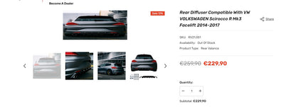 💫ART.7355 Bodykit per VW VOLKSWAGEN Scirocco R Mk3 Facelift 2014-2017💫