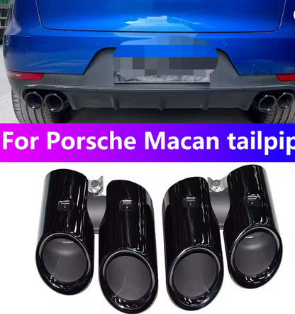 2014 al 2024 Porsche Macan Tubo di scarico Nero Punta marmitta Ugello Testa di scarico